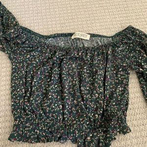 Boho style Audrey 3+1, crop, flowy top size Med